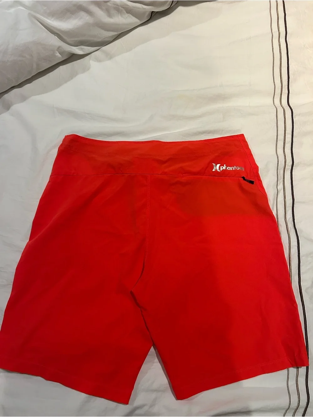 Hurley Men’s Red Swim Trunks with Black Lace